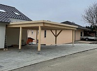 Anlegen von Parkflächen und aufstellung eins Carports